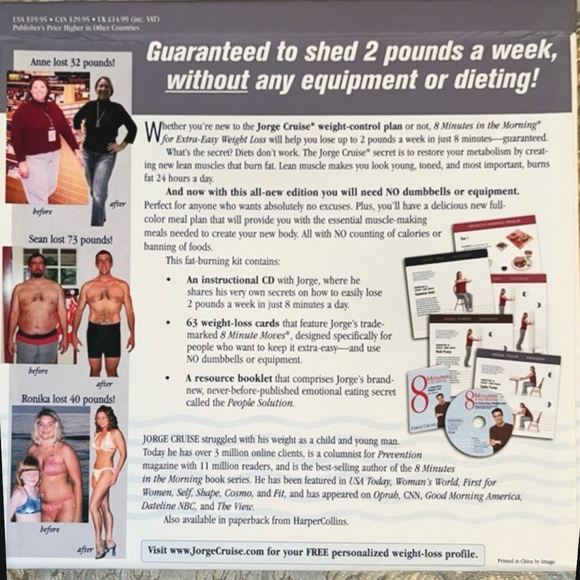 NWT-Jorge Cruise-8 Minutes in the Morning for Extra Easy Weight Loss-Card Kit - Picture 2 of 10